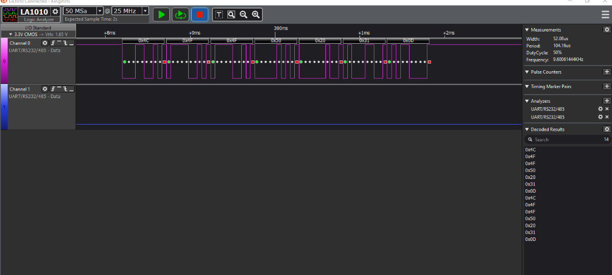 proof that avr is sending message