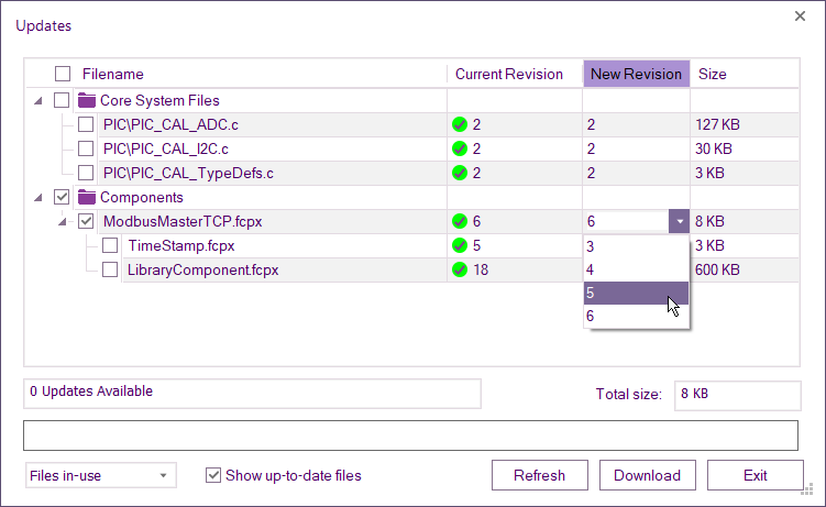 Update to earlier component version.png