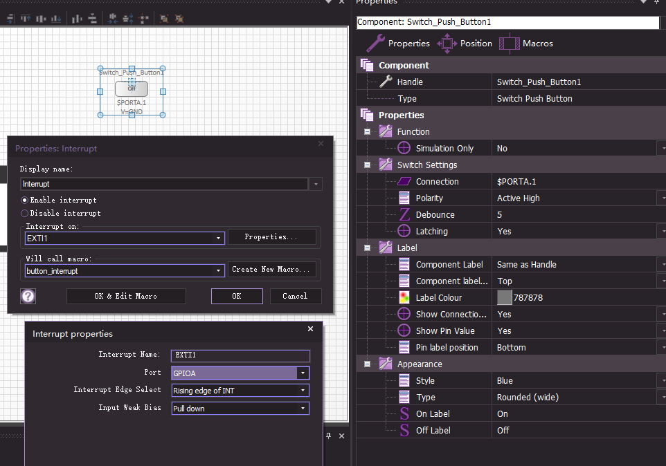 Interrupt Properties Setting