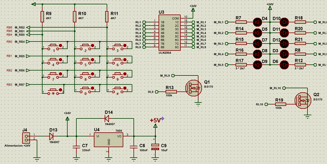 electrical diagram, output test section