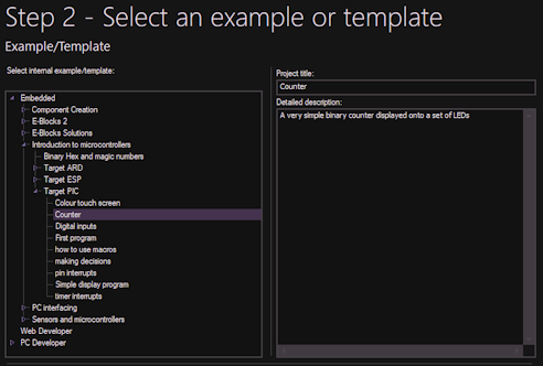 Screenshot of Flowcode examples