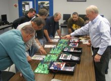 Technicians using CAN bus training kit in the US