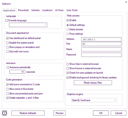 File:Global sett opts Application.png - Flowcode Help