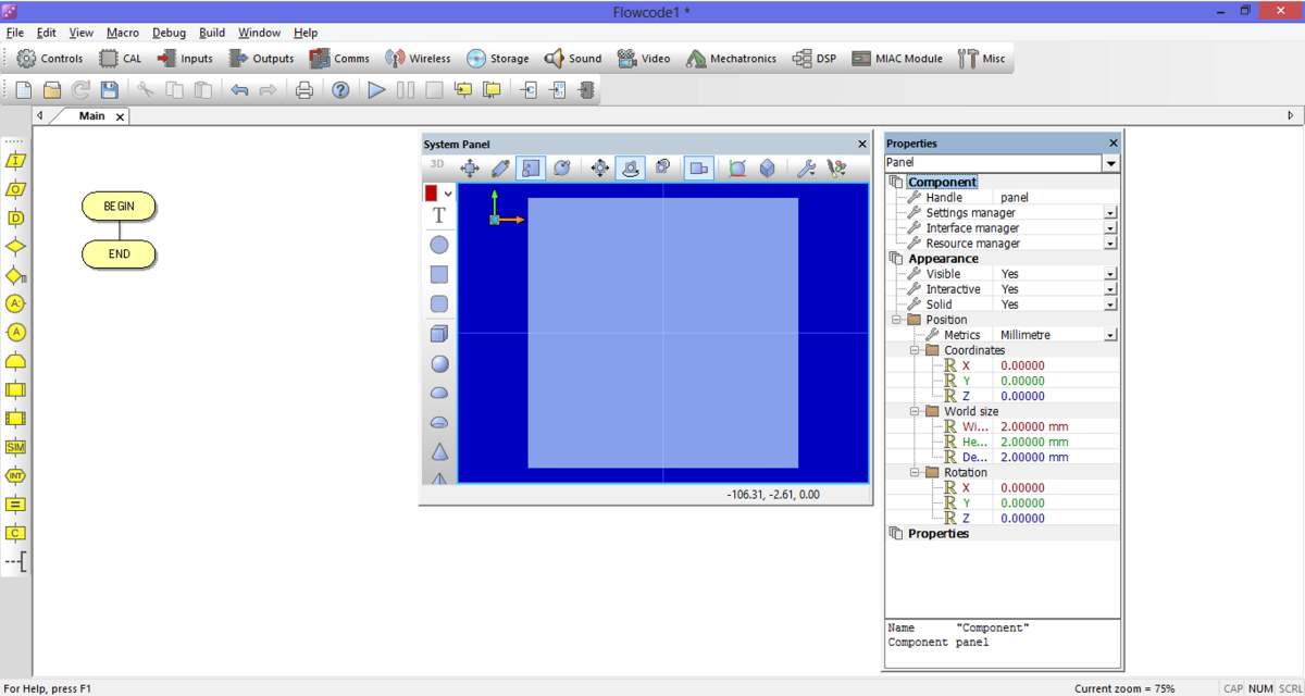 File:Exercise Creating a Flowchart Flowcode Layout.png - Flowcode Help