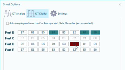 Manually selecting which pins should be sampled