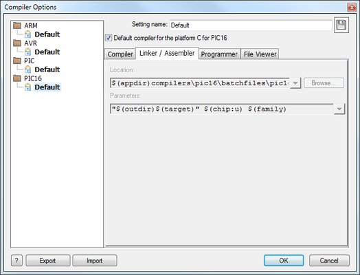 Gen Compiler Options Linker Assembler PIC16.png